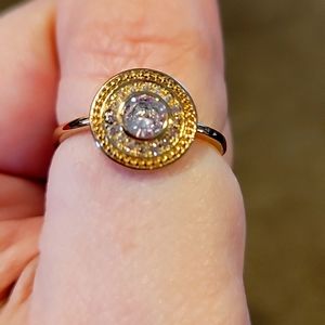 Fragrant Jewels Gold Plated Egyptian shield style ring